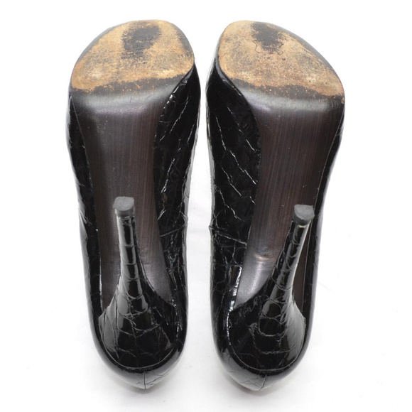 Stuart Weitzman Victoria Hidden Platform Peep Toe Pumps size 9.5 - Picture 5 of 6